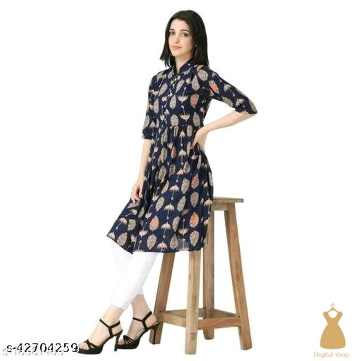 Pretty Elegant Women Kurti
Fabric: Rayon
Sleeve Length: Three-Quarter Sleeves
Pattern: Printed
Multi uploaded by Krishna  fasion on 1/29/2022