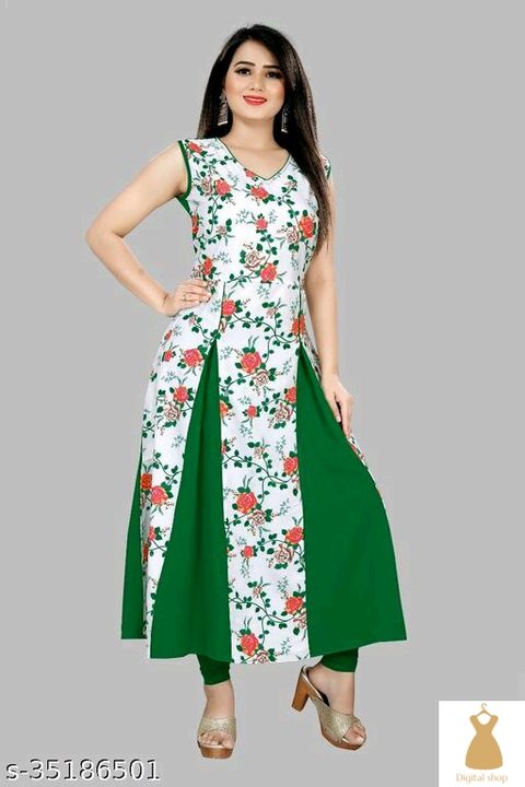 Pretty Elegant Women Kurti
Fabric: Rayon
Sleeve Length: Three-Quarter Sleeves
Pattern: Printed
Multi uploaded by Krishna  fasion on 1/29/2022