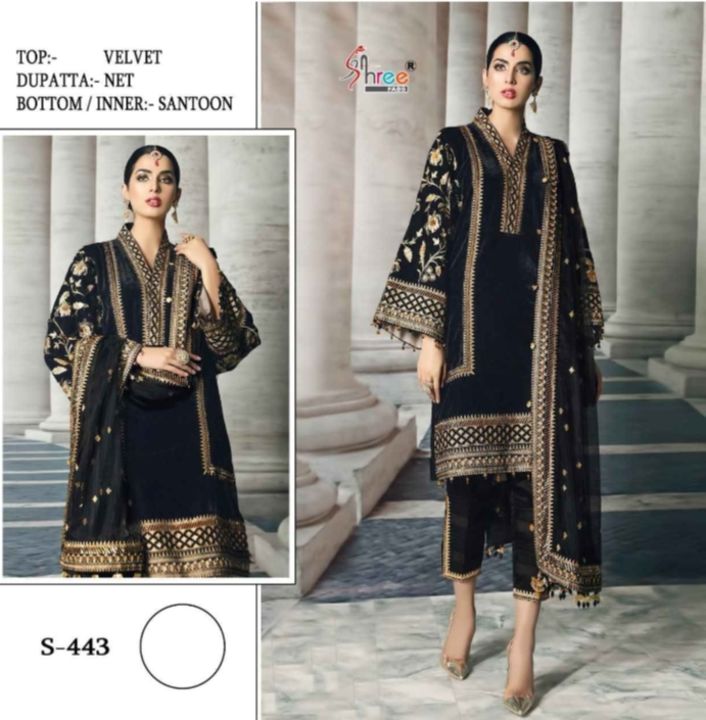Shree Fabs S 443 Velvet Net Pakistani Salwar Suit uploaded by Ankita enterprises on 1/29/2022