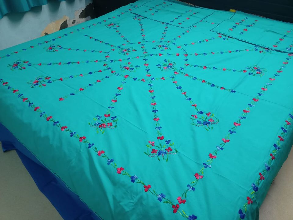 Embroidery cotton bedsheet uploaded by The Factory Outlet (Wholesale Zone) on 1/29/2022