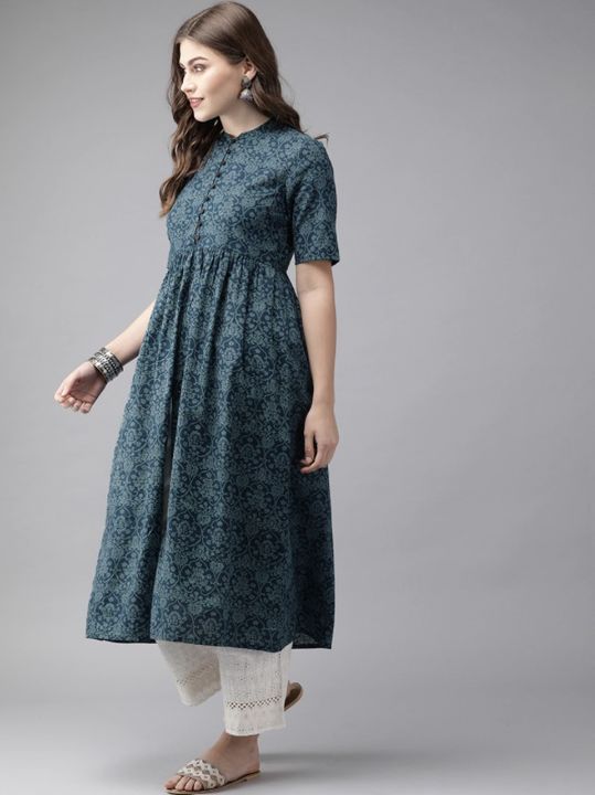 Product image of A-Line Cotton Kurti, price: Rs. 350, ID: a-line-cotton-kurti-09bed1e1