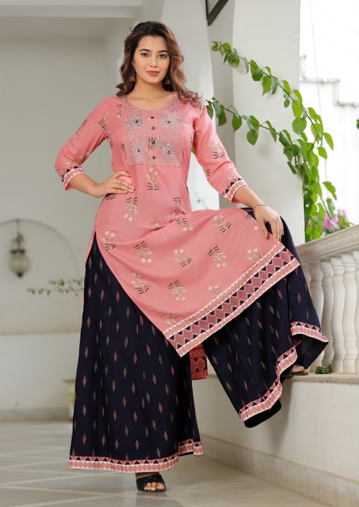 Kurti with sharara  uploaded by business on 1/30/2022