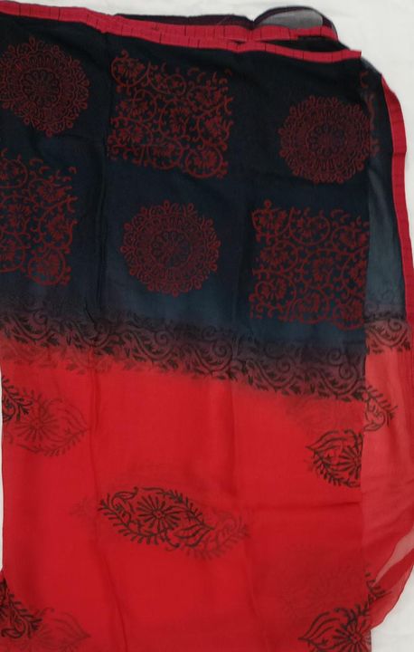 Stylish Red-Black Cotton Dupatta uploaded by Indian Cloth House on 1/30/2022
