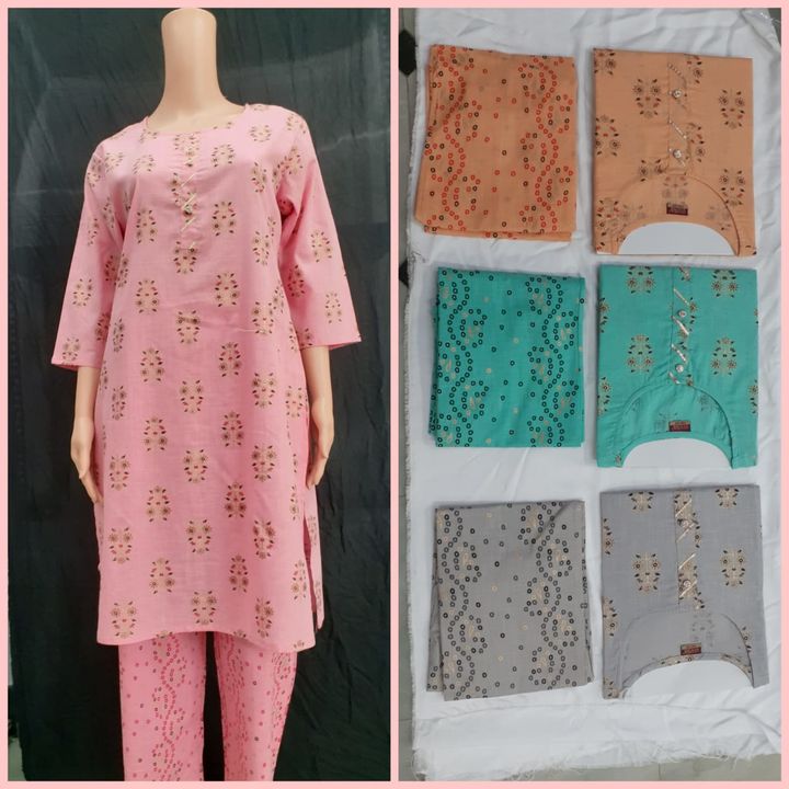 Post image Kurti palazoo set available in Rayon and cotton fabric.
Wholesale only
4pc set