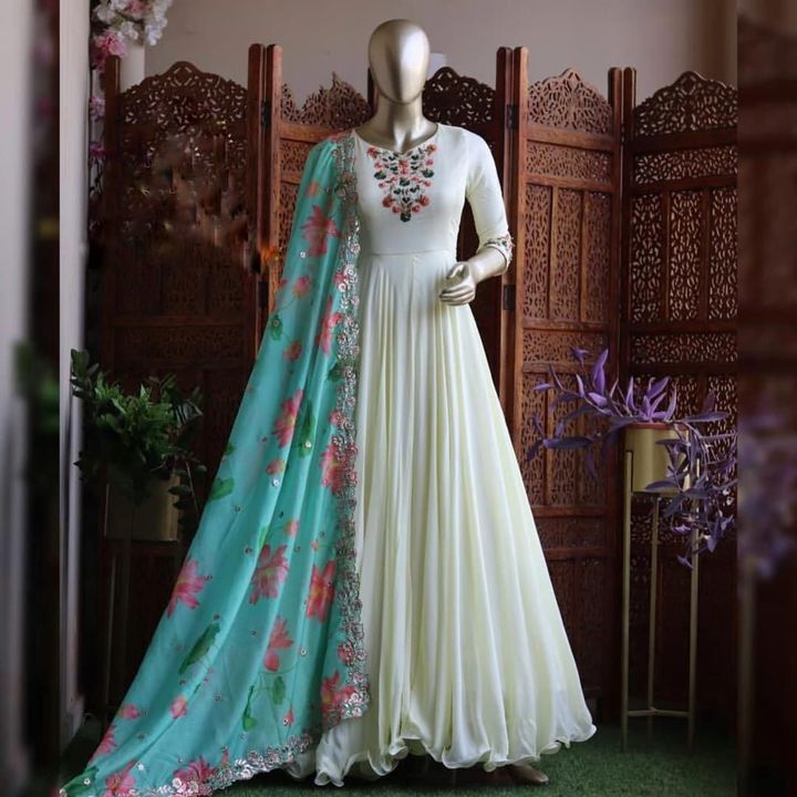 NEW DESIGNER  EMBROIDERED ANARKALI GOWN uploaded by business on 1/31/2022