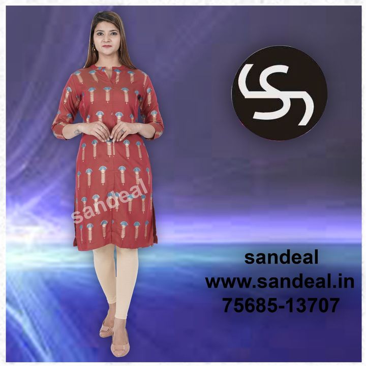 sandeal rayon straight kurties uploaded by business on 1/31/2022