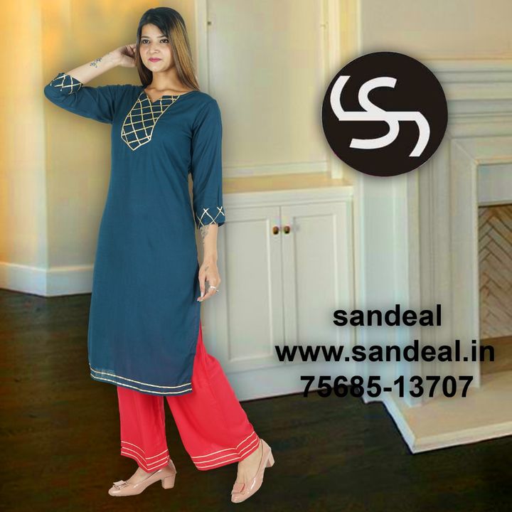 sandeal rayon straight kurties  uploaded by business on 1/31/2022