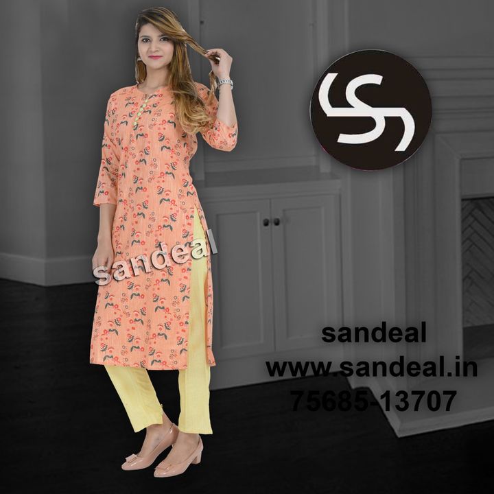 sandeal cotton straight kurties and pant sets  uploaded by San Deal Garments on 1/31/2022