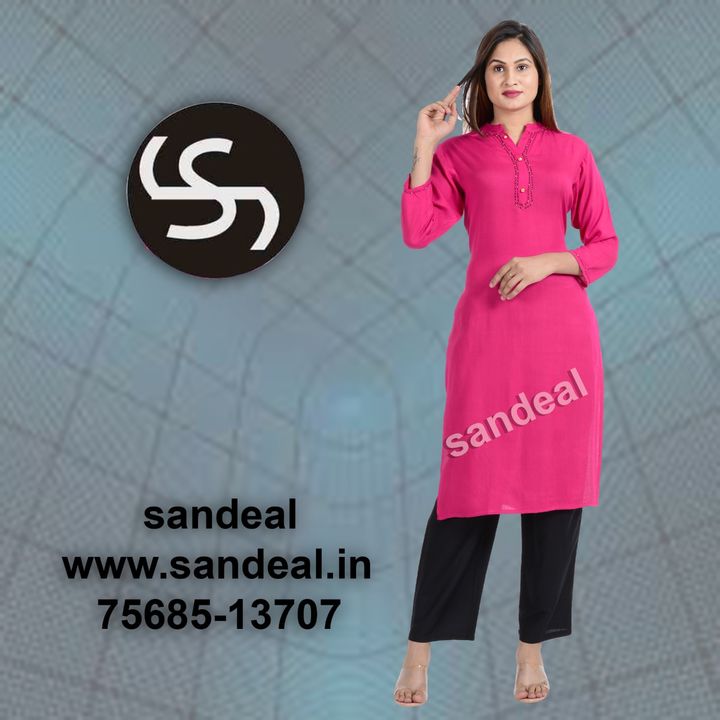 sandeal rayon straight kurties  uploaded by San Deal Garments on 1/31/2022