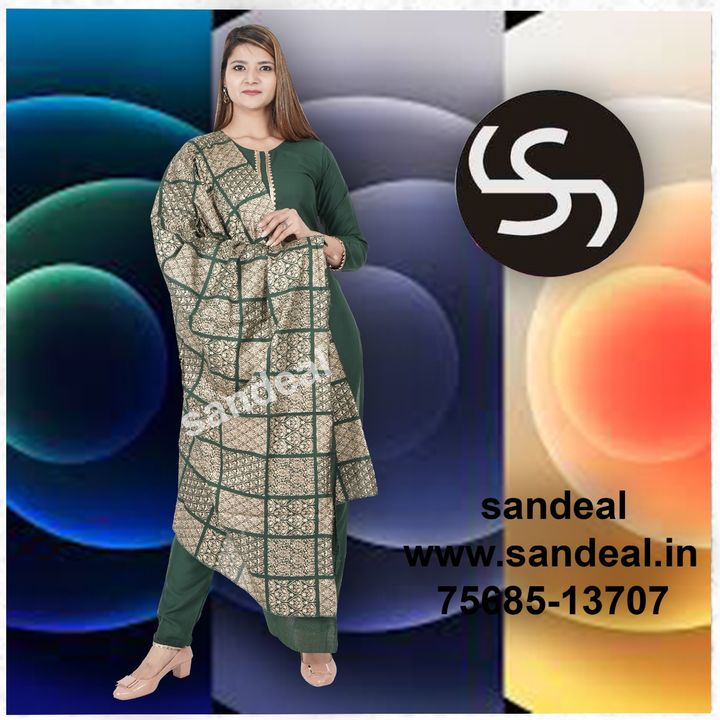 san rayon straight kurties and pant dupatta sets  uploaded by business on 1/31/2022