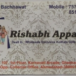Business logo of Rishabh Apparels based out of Ahmedabad