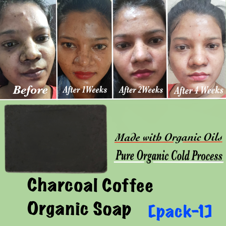 Organic charcoal coffee soap uploaded by Lubdha organics on 1/31/2022