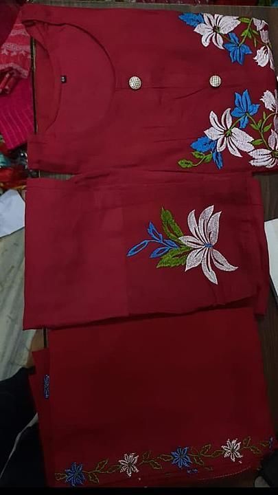 Fabric: Rayon 
Work : Embroidered 
Sizes : M L XL XXL 
RATE : 870+ ship
Paar uploaded by business on 10/5/2020