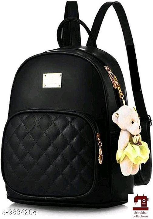 Post image Graceful Alluring Women Backpacks

Material: PU
No. of Compartments: 1
Pattern: Self Design
Multipack: 1
Sizes: 
Free Size (Length Size: 10 in, Width Size: 11 in) 
Dispatch: 2-3 Days
