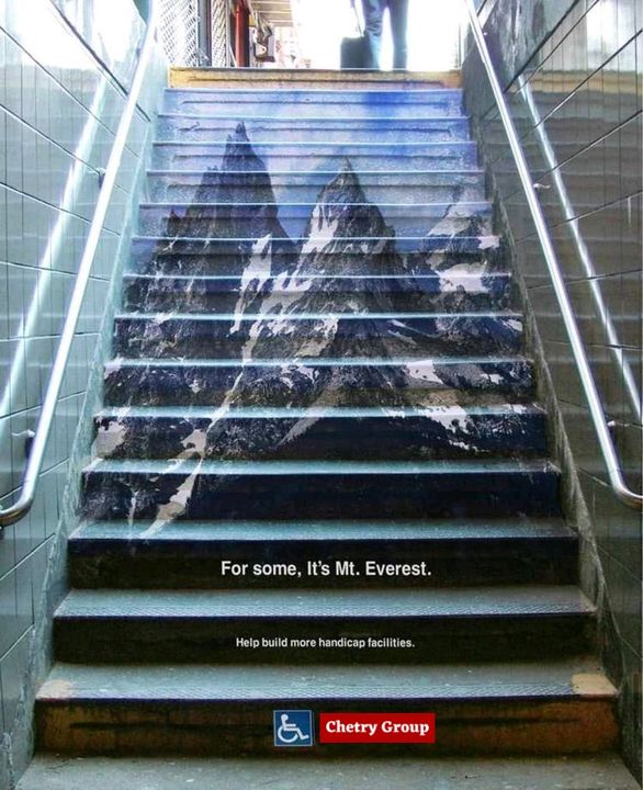Post image For some, it's mt. Everest.Help building more handicap facilities.#ChetryGroup