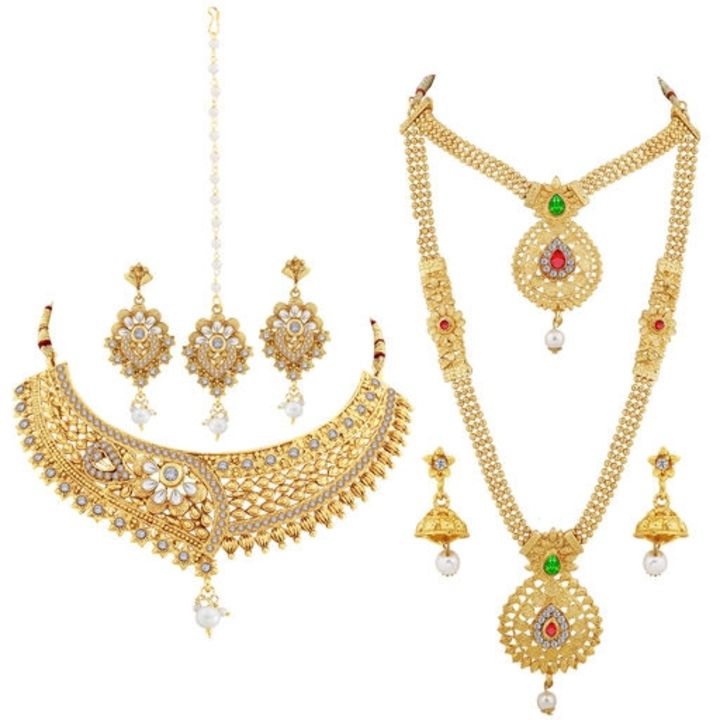 *Jay Jagannath* Gold Plated Traditional Neckalce Set Jewellery Set For Women Girls 

*Rs.370(freeshi uploaded by NC Market on 1/31/2022
