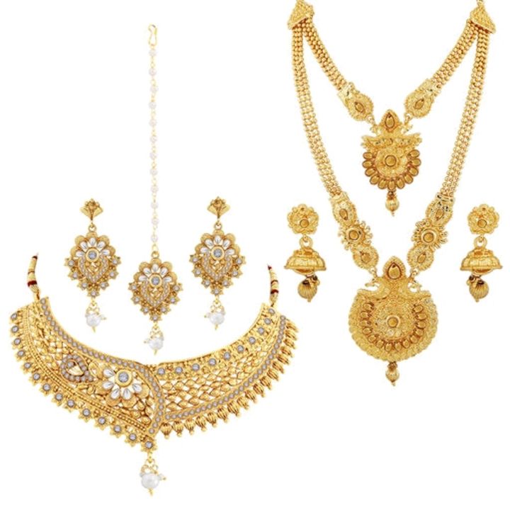 *Jay Jagannath* Gold Plated Traditional Neckalce Set Jewellery Set For Women Girls 

*Rs.370(freeshi uploaded by NC Market on 1/31/2022