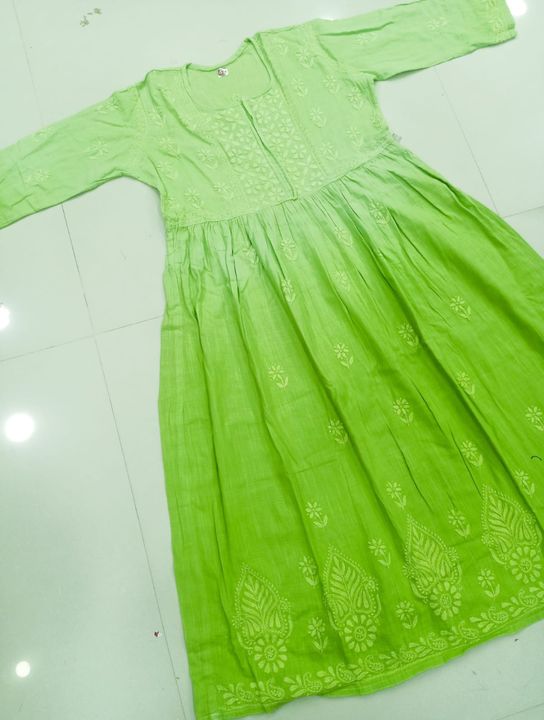 Slub Cotton Gown uploaded by M K Chikan Palace on 1/31/2022