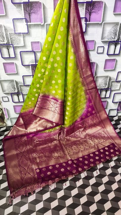 Semi silk linen benarosi saree with blouse piece uploaded by M/S SUNDARBAN ONLINE on 1/31/2022