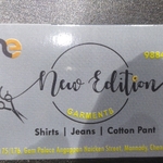 Business logo of New Edition garments, shirt,cotton