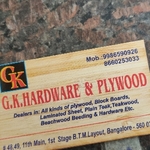 Business logo of G.k. Hardware Plywood and Glass