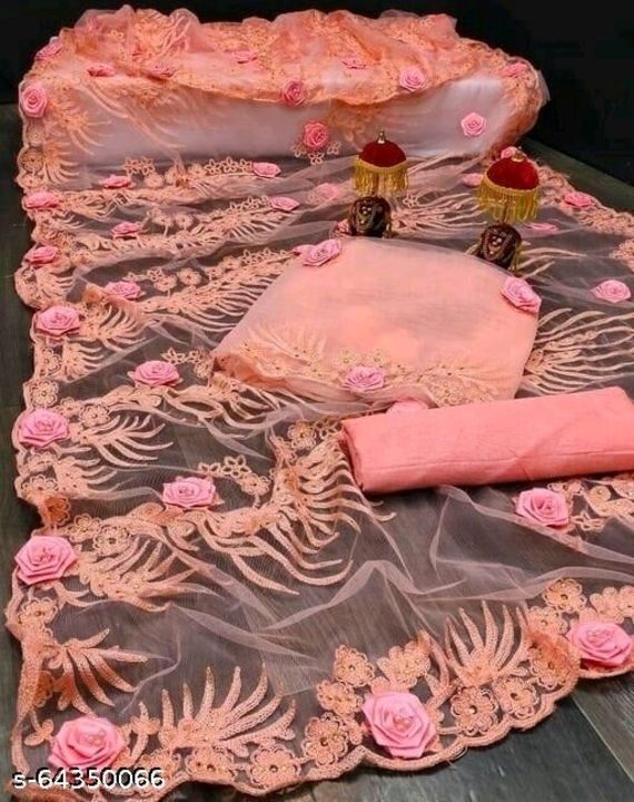 Alisha Pretty Sarees
Saree Fabric: Net
Blouse: Separate Blouse Piece
Blouse Fabric: Dupion Silk
Patt uploaded by business on 2/1/2022
