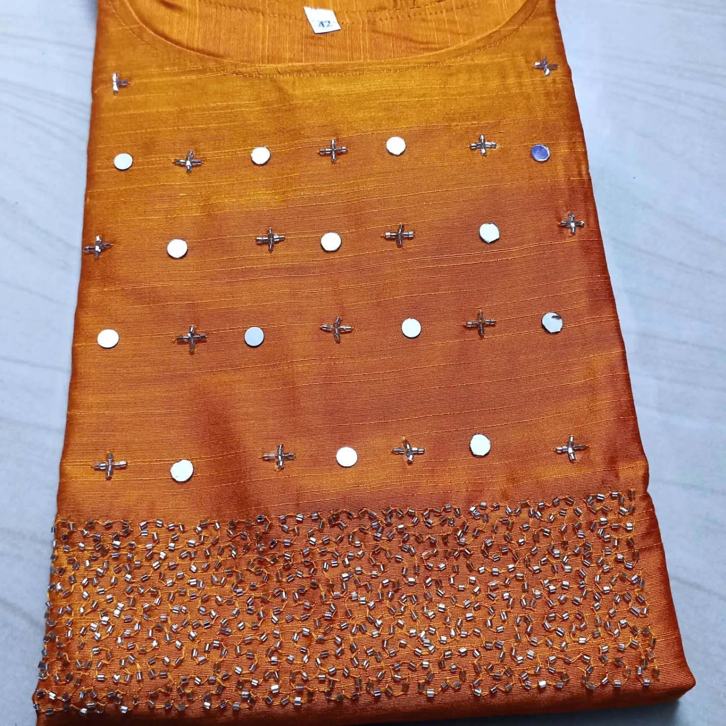 Slub silk with hand work uploaded by VEDHIKA COLLECTION on 2/1/2022