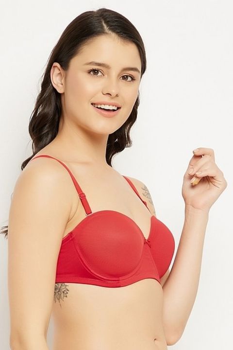 Level 1 Push-Up Underwired Demi Cup Strapless T-Shirt Bra In Red In Balconette Style

 uploaded by Mishra woman kurti store on 2/1/2022