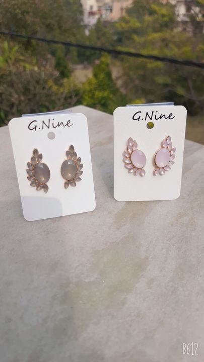 Stone studded earrings in Demand🎁 uploaded by business on 2/1/2022