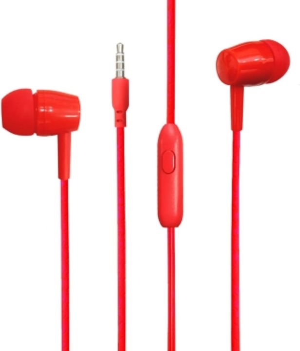 Product image with price: Rs. 224, ID: zice-red-wired-earphone-for-mobiles_wired-headset-with-mic-wired-headset-0e78f501