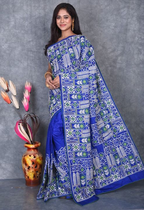 Tussar Embroidery Work Saree uploaded by Debasree Boutique on 2/1/2022