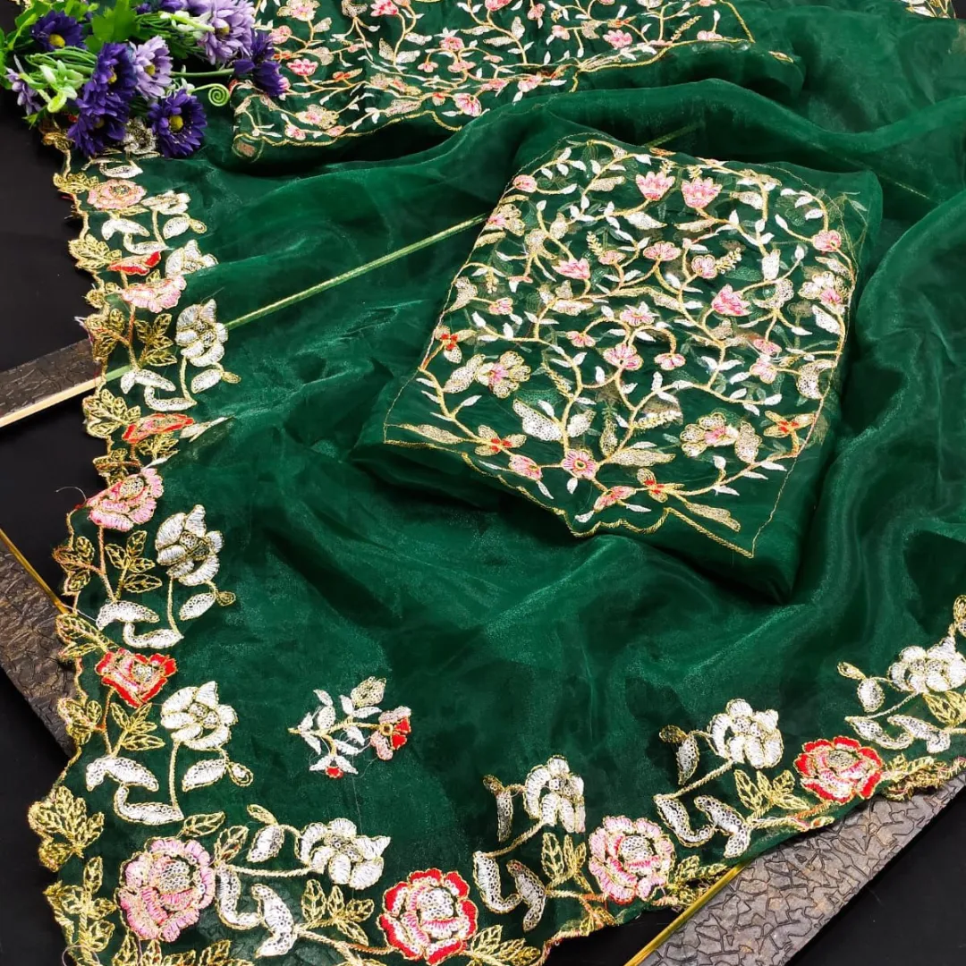 ORGANZA SAREE uploaded by business on 2/2/2022