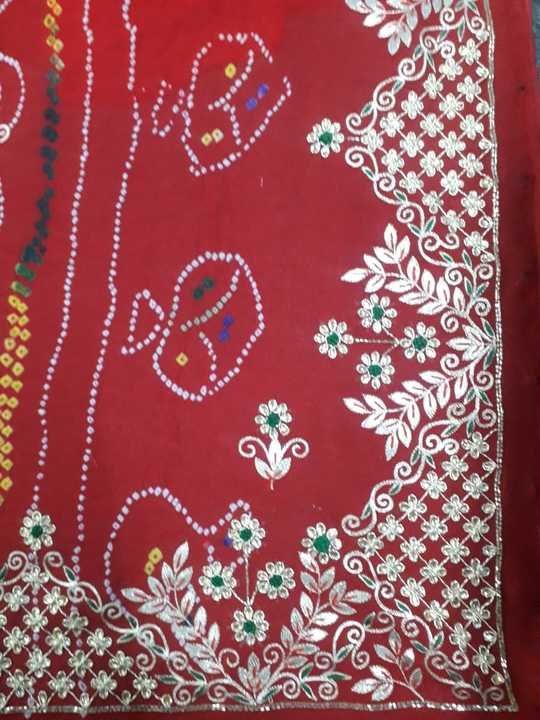 Bandhani saree with crape blouse  uploaded by Saarvi on 2/2/2022