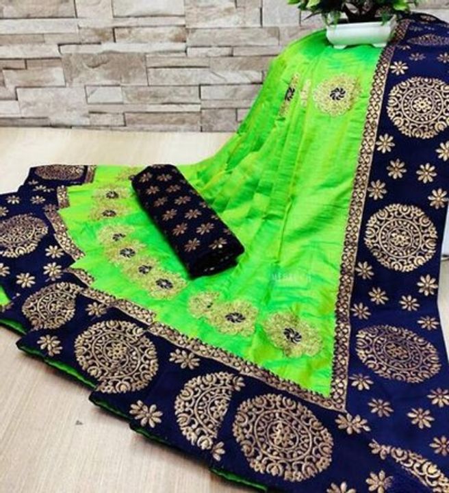 Beautiful Silk Blend Saree with Blouse piece uploaded by business on 2/2/2022