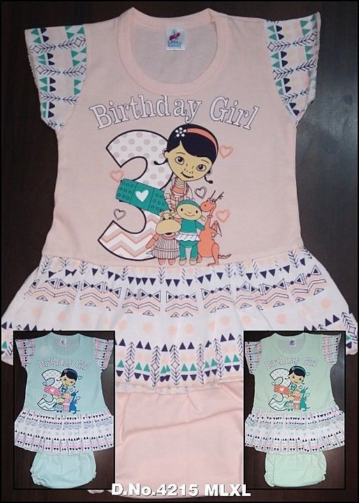 Little kendy frock M L XL uploaded by Akash Traders on 6/10/2020
