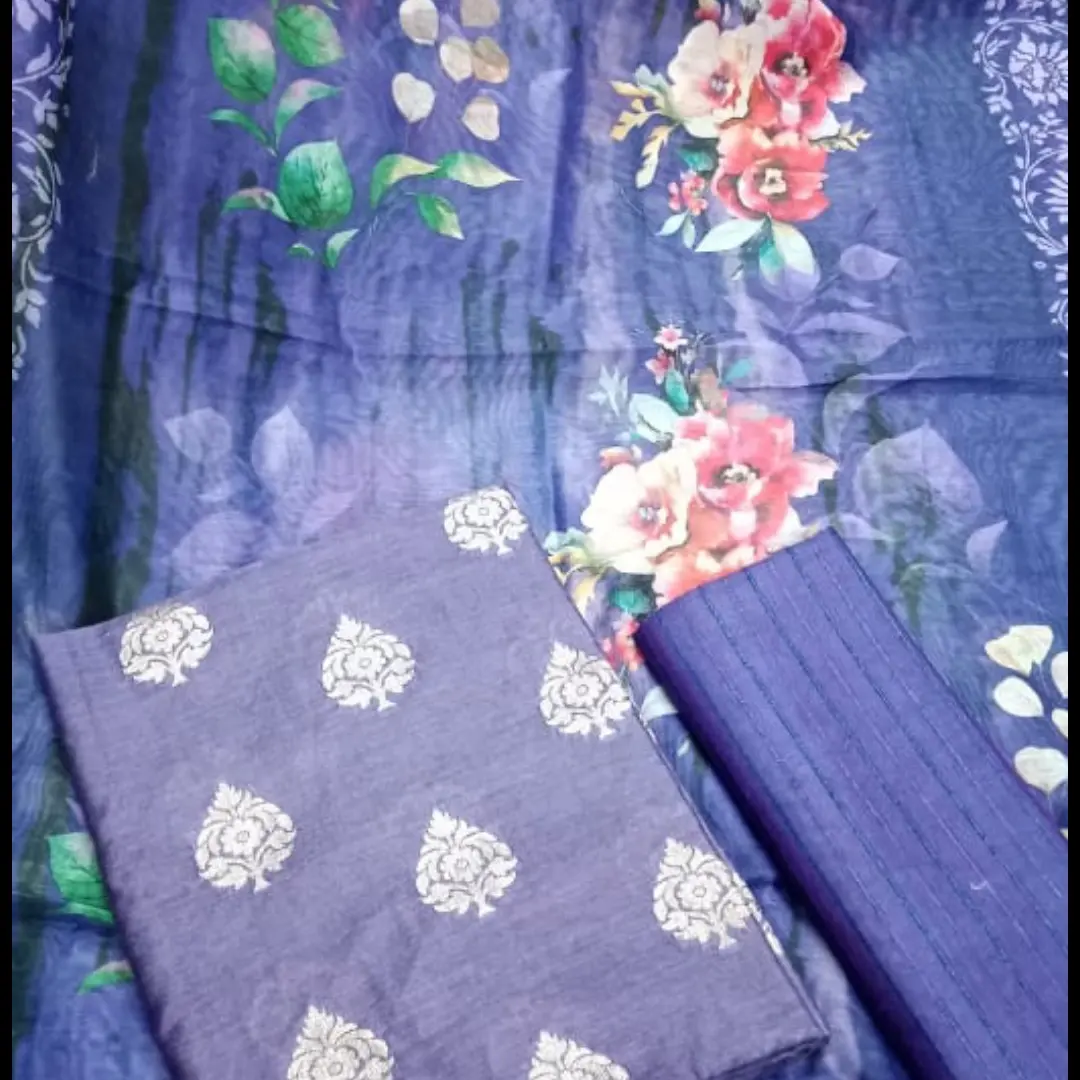 Banarsi silk suit 3 piece uploaded by Zeenat enterprises on 2/2/2022