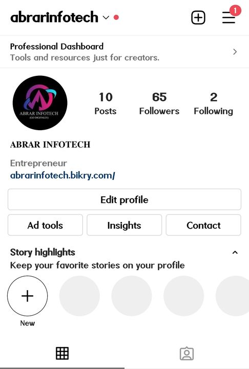 Post image 👉Follow my business on instagram ⬇️Username : abrarinfotech