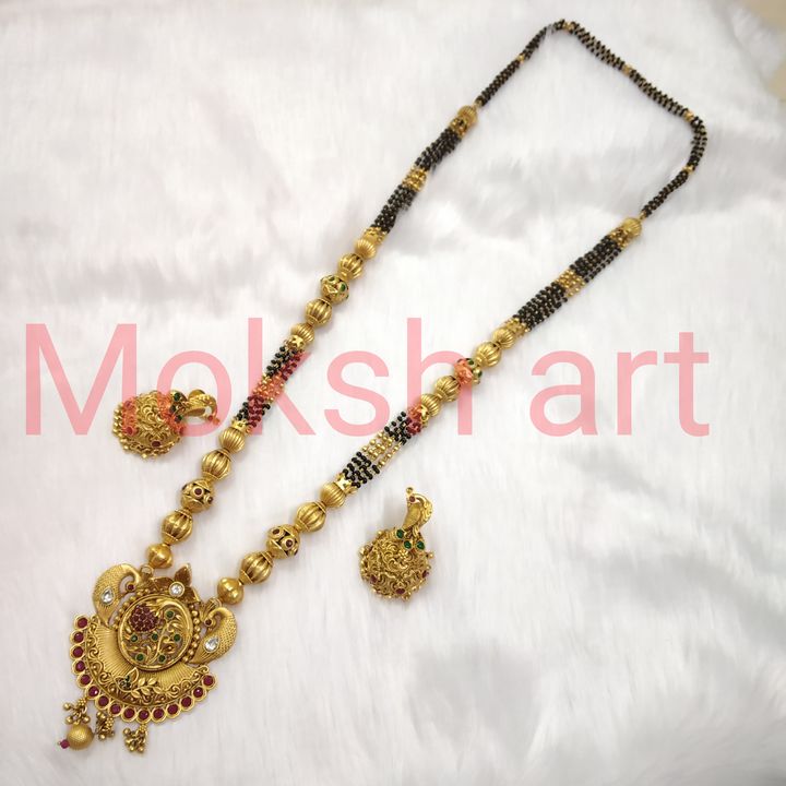 Mangalsutra pendant set  uploaded by Moksh art on 2/2/2022