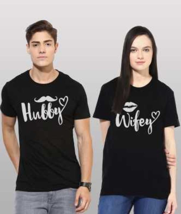 Couple's @ wifey and Hubby Valentine Day T-Shirt uploaded by business on 2/3/2022