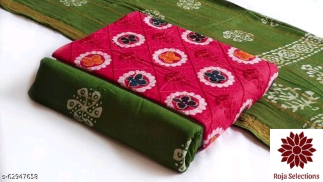 Cotton Batik print top work dress material cost 725 uploaded by Roja botik on 2/3/2022