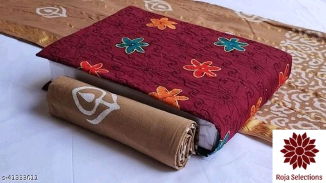 Cotton Batik print top work dress material cost 725 uploaded by Roja botik on 2/3/2022