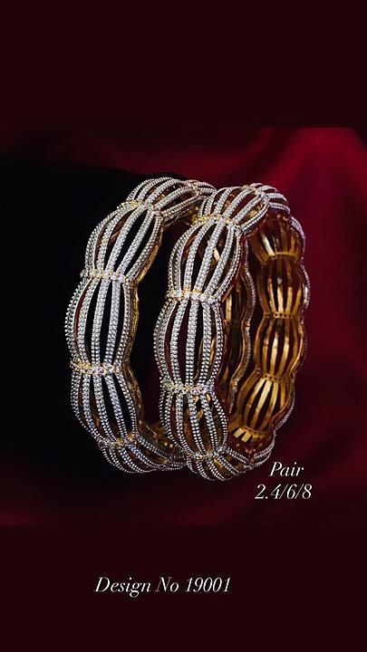 American diamond bangles uploaded by AJ collection on 10/6/2020