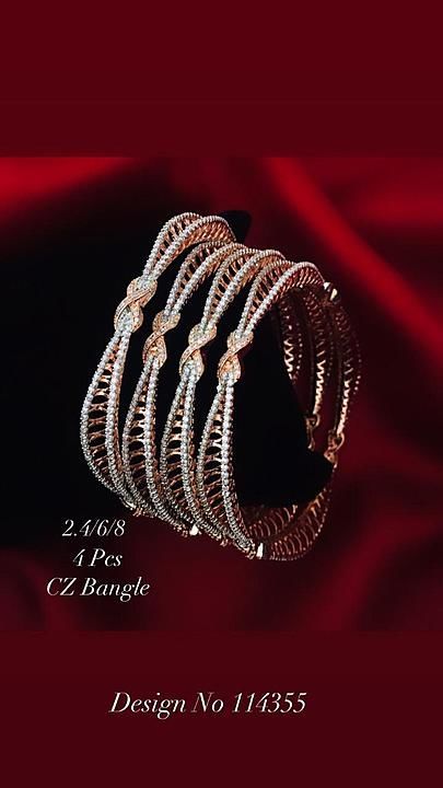 American diamond bangles uploaded by business on 10/6/2020