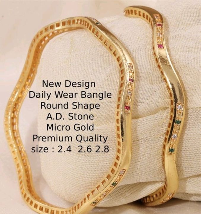 Micro gold premium quality bangles  uploaded by business on 2/3/2022