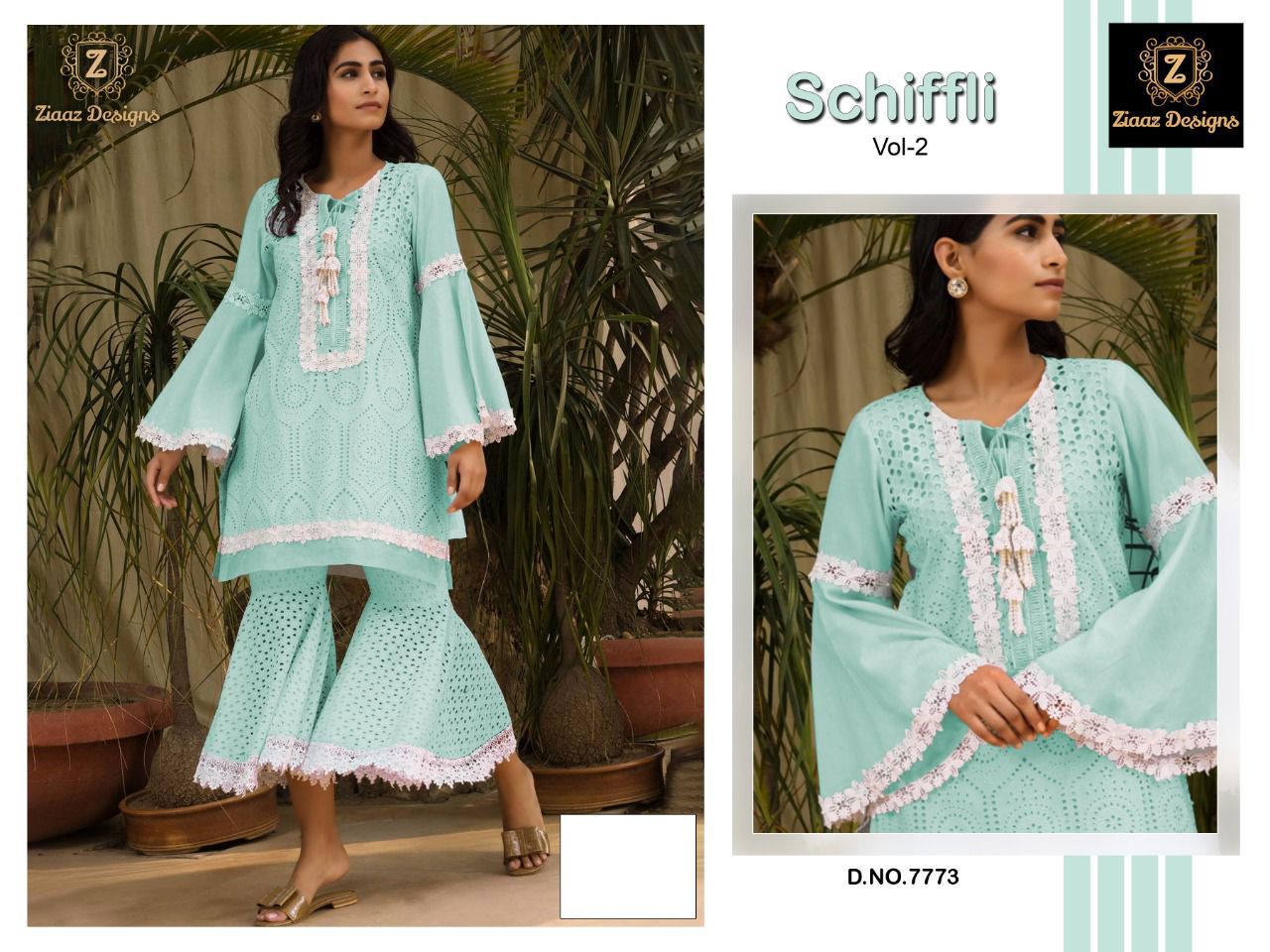 Product image with price: Rs. 1580, ID: ziaaz-designs-brand-that-speaks-for-itself-alhamdullillah-readymade-schiffli-vol-8-heavy-a9d7e405