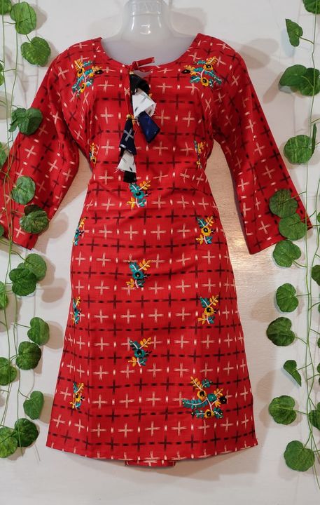 Cotton embroidered kurti uploaded by business on 2/3/2022