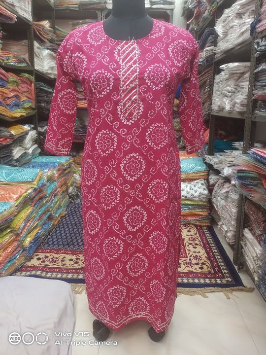 Bandhani kurti uploaded by A.S CREATION on 2/3/2022
