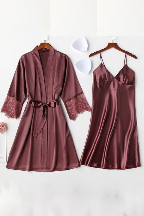 Product image with price: Rs. 900, ID: satin-slip-with-overcoat-a71598d8