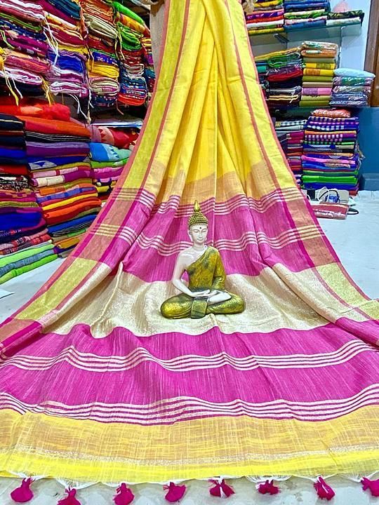 Khadi cotton saree uploaded by business on 10/6/2020