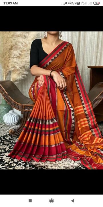 Coton saree uploaded by business on 2/3/2022